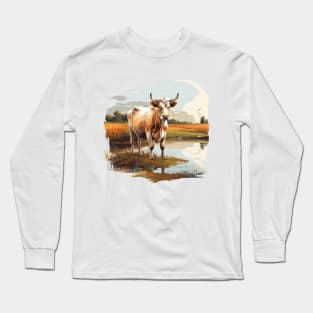 Farm Cow Art Long Sleeve T-Shirt